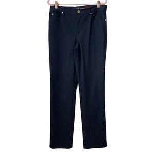 Ralph Lauren Pants Womens Size 8 Blue Black Label Straight Leg Nautical Preppy